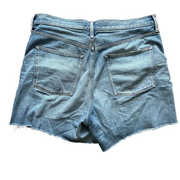 J.Crew Factory Women’s Denim Cutoff Shorts Sz 33 Distressed Raw Hem High Rise - Picture 2 of 7